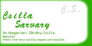 csilla sarvary business card